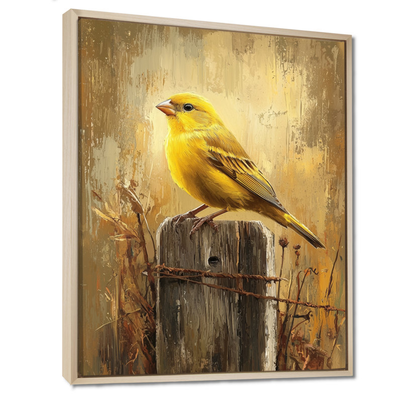 Knaus - Animals Canvas Wall Art, Impression encadrée flottante, H 32 po x l 16 po, Crème, crème