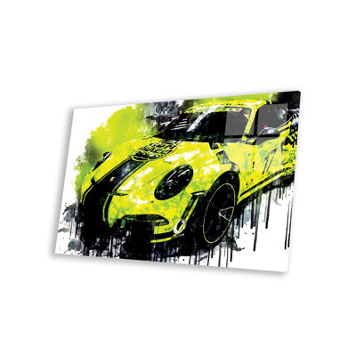 Voiture 2017 boîte noire 911 GT3 RS sur plastique / acrylique par Sissy Angelastro