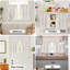 Rideaux de cuisine moderne en fausse toile de lin rustique pour salon / chambre à coucher-2083869906