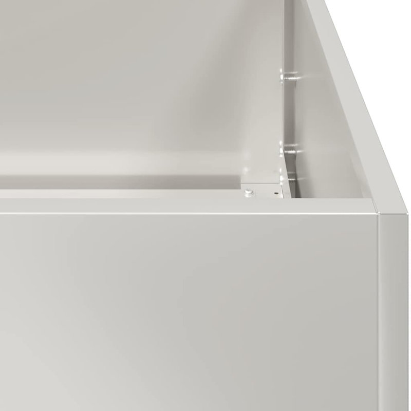 Planter Box, 30cm H x 100cm W x 100cm D, Silver