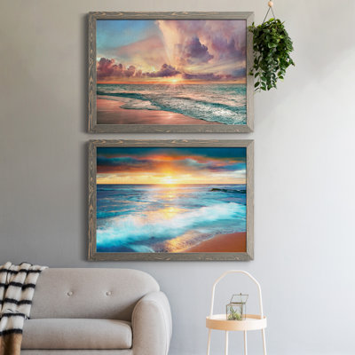 Copper Beach - Ensemble de 2 photos sur toile tendues