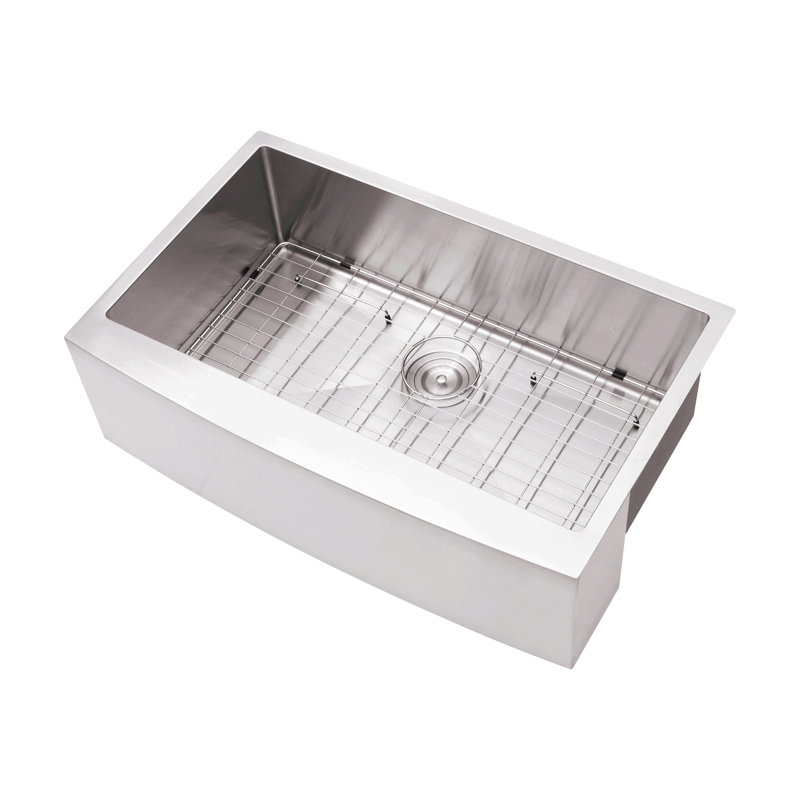 33"X21"X10"Farmhouse Apron Single Bowl Stainless Steel Kitchen Sink