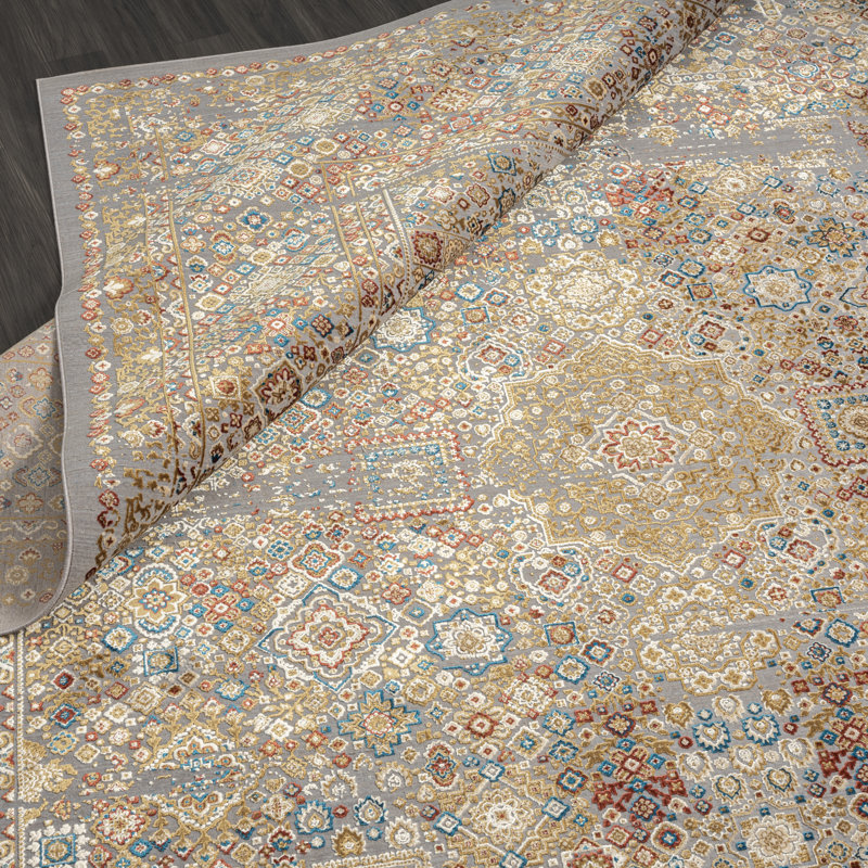Lydian Area Rug in Gray, Rectangle 4' x 5'11"