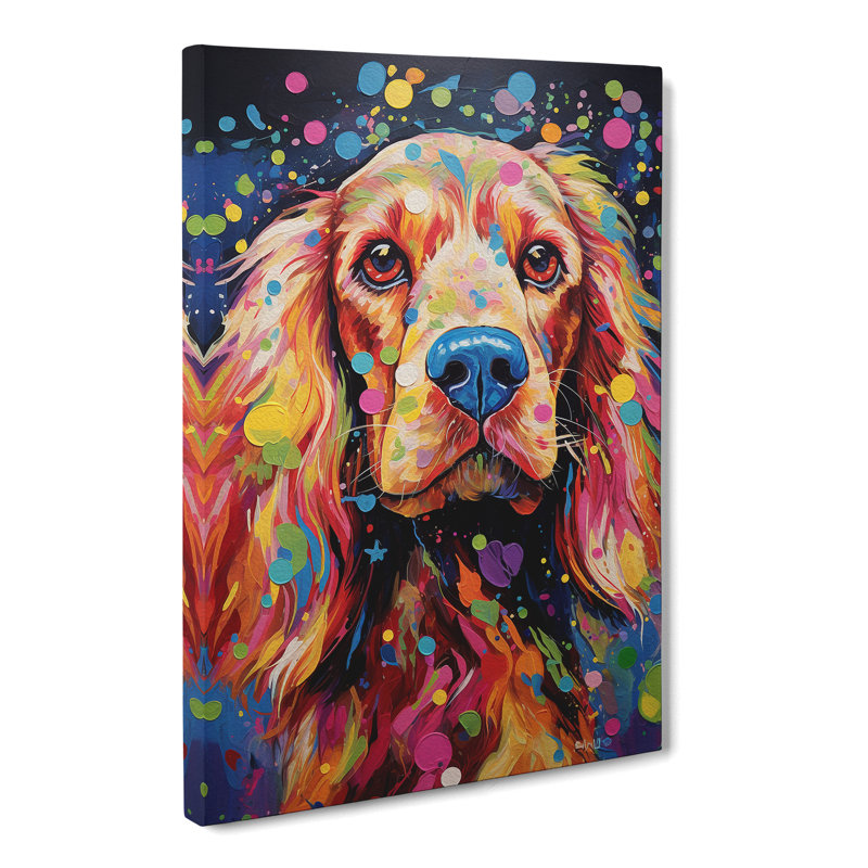Cocker Spaniel Expressionism - Wrapped Canvas, 76cm H x 50cm W x 3cm D