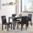 Kitchen Table Set with a Rectangular Table and 4 Upholstered Chairs-1274497015
