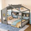 Lit double pleine grandeur pour enfant, lit Montessori pour enfants avec tablette de rangement