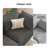 U Shaped Sectional Sofa, Double-layer Cushion Cloud Couch With Ottoman, Modular Sectional For Living Room, Dark Gray-1007746959-1007746958