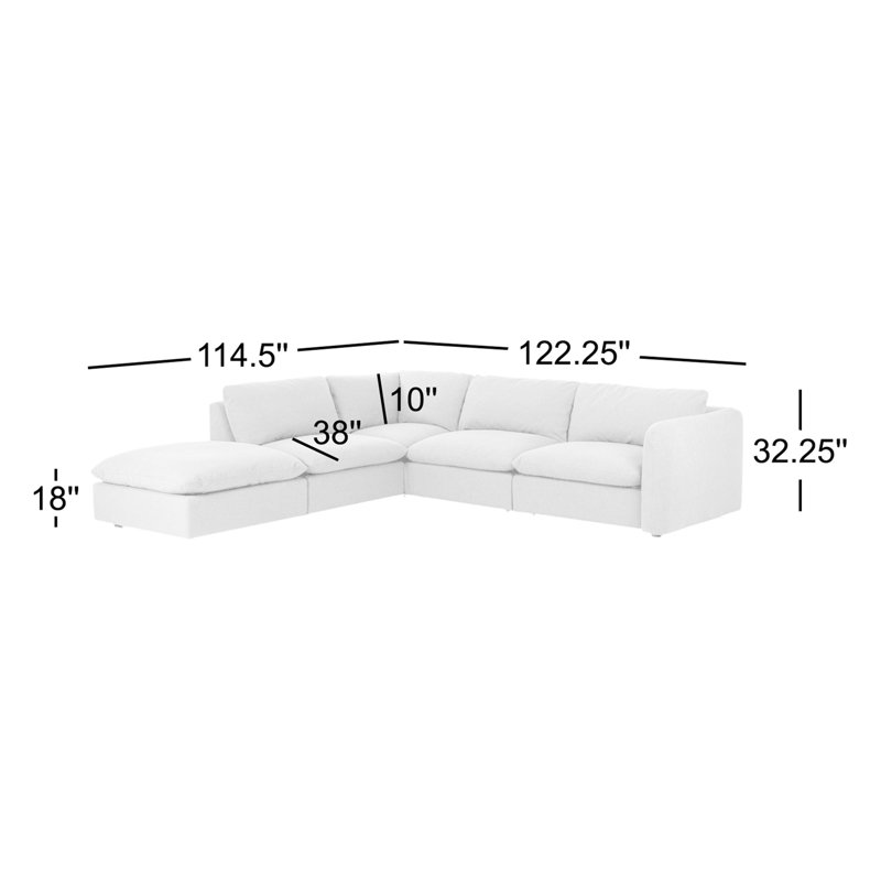 Ingel Sectional, Left Hand Facing, Antwerp Cafe Linen Blend