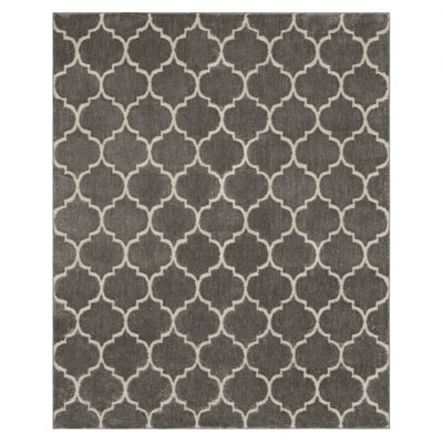 Mohawk Home Kalispell Geometric Woven Polyester Gray Area Rug