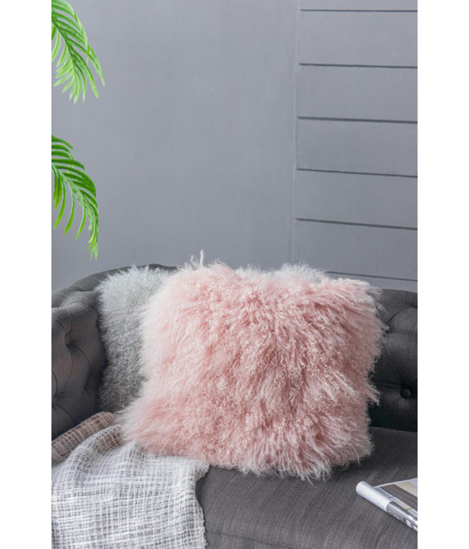 Fur Reversible Throw Pillow