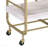 Gold & White Washed Finish Serving Cart