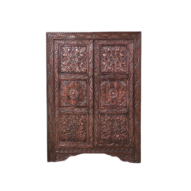 Armoire décorative simple en bois massif