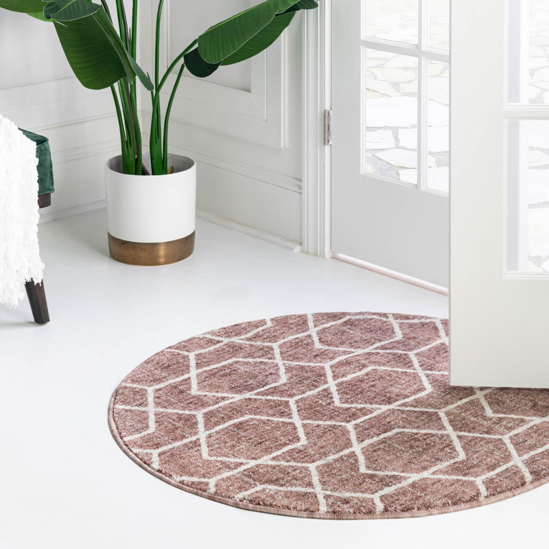 Breze Geometric Indoor Rug, Round 3'3"