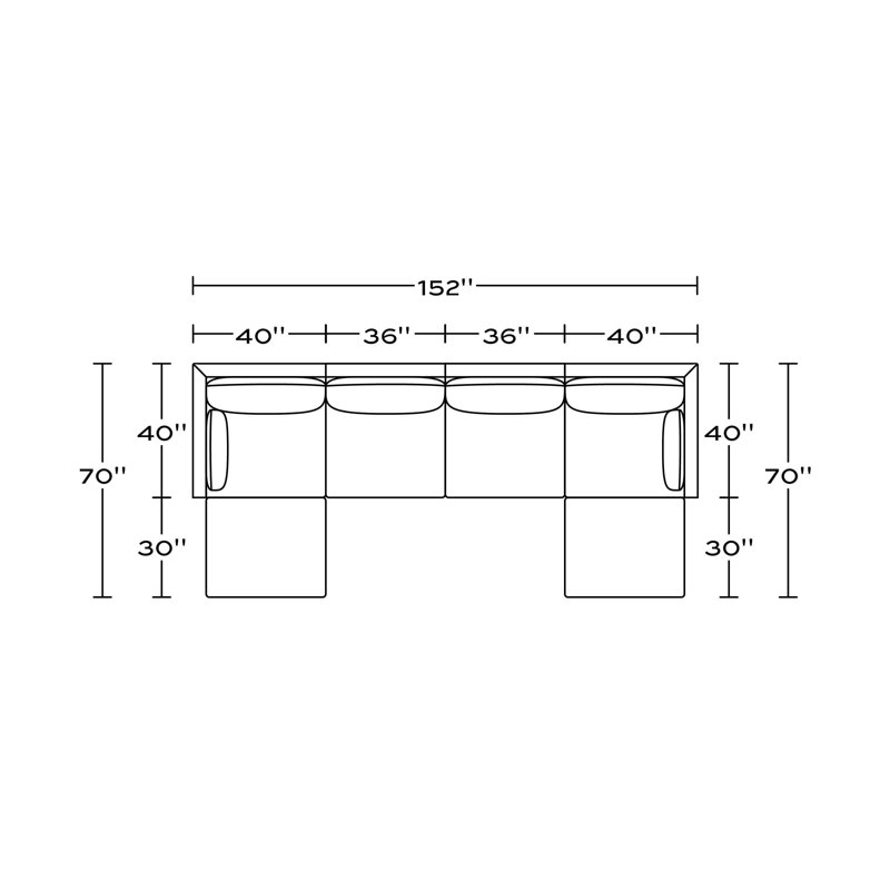 Eva Sectional, Performance Weave - Spruce
