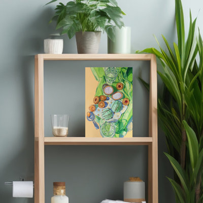 Sweet Mint Green Still Life by Anna Zdanowicz - Wrapped Canvas Print