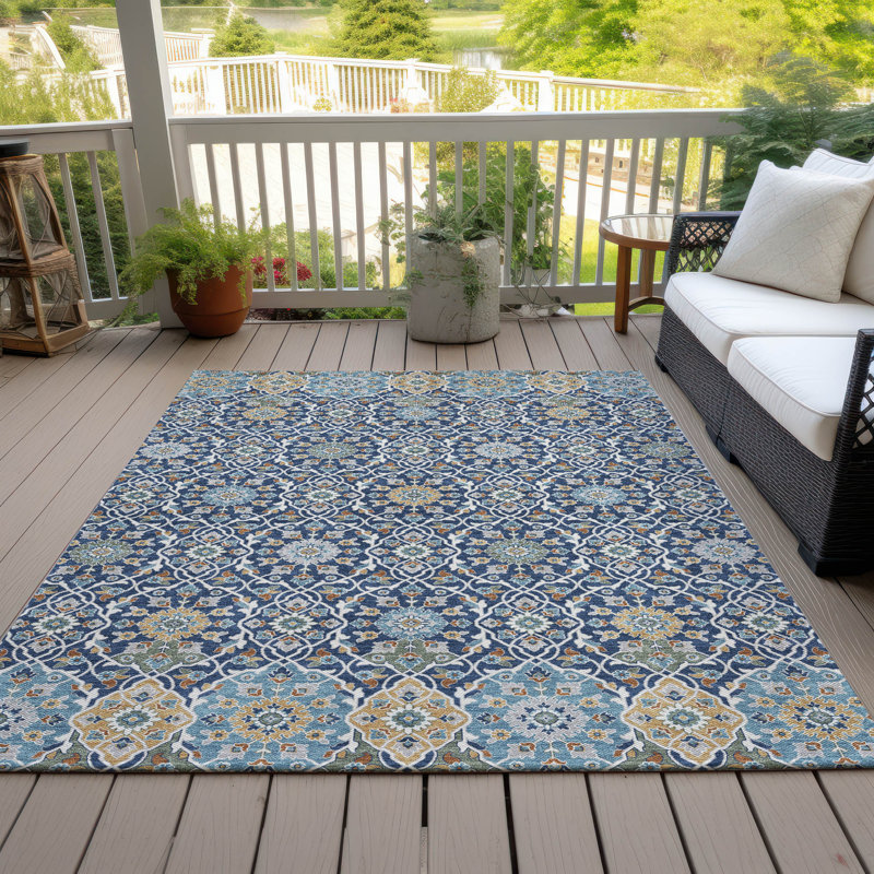 Machine Washable Indoor/Outdoor Eden ACN2199 Panel Rug, Rectangle 8' x 10'