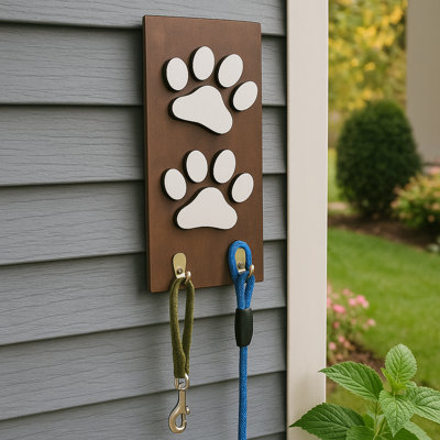 Wood Leash Holder | PawHang Leash Holder