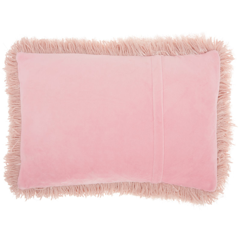 Housse de coussin carré et insert, Rose, 14 po x 20 po, Rectangulaire