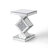 Amla 23'' Tall Pedestal Mirrored Glass Top End Table with Crystal Inlay-374193737
