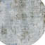 Tapis d'intérieur rond lavable abstrait 8 pi gris