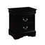 2 tables de chevet en noir pour une magnifique chambre à coucher en bois massif avec 2 tiroirs