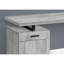 Bureau d'ordinateur, bureau personnel, ordinateur portable, installation à gauche, à droite, tiroirs de rangement, L 48 po, bureau, métal stratifié gris, contemporain, moderne-1861309593