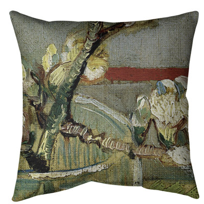 Insert de coussin en verre en forme d’amande de fleurs