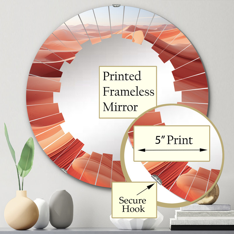 Clearsky - Miroir mural rond, 24 po x 24 po