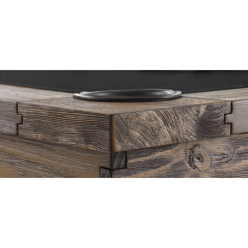 Rio Grande Slate 8.4' Pool Table, Weathered Bark, Black