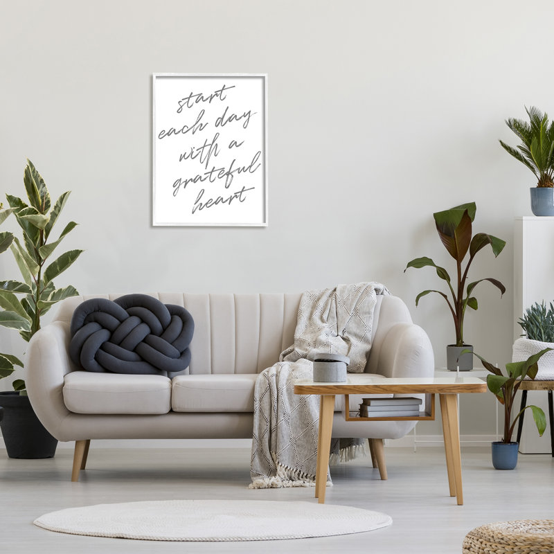 «Commencez chaque jour», phrase inspirante, typographie patinée - art textuel, H 30 po x l 24 po x l 1,5 po