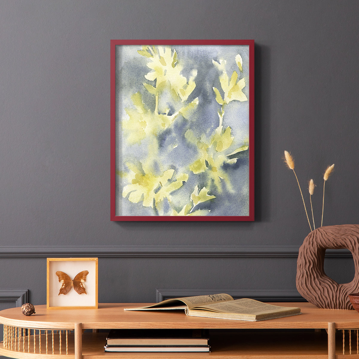 Winston Porter Forsythia Blooms II Framed Print - Solid Wood | Wayfair