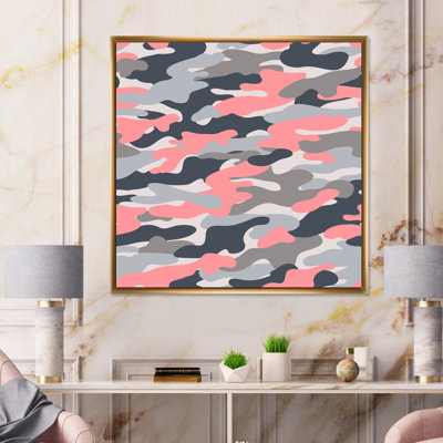 " Pink And Gray Army Camouflage "