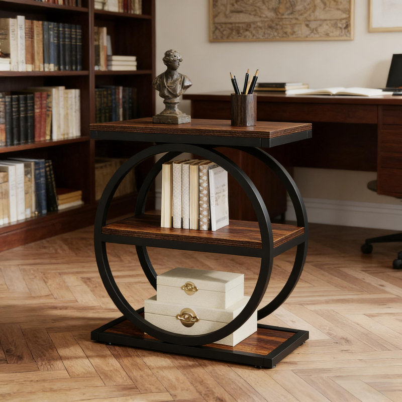 3-Tier Sofa Side Table,Modern End Table