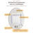 Daania Oval LED Wall Mirror With Defogger, White Floating Backlit Bathroom Mirror, Etl & Fcc-828603718