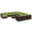 Ensemble modulaire de patio 23,6 po de large avec coussins-158191128-158191129