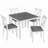 Chicraft Modern 5-Piece Dining Table Set with Solid Wood Frame and Waterproof Top-120147044-120147041-120147046