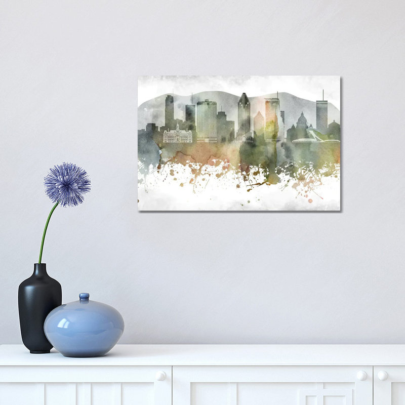 Montreal Skyline 1 Piece Wrapped Canvas Wall Art, 30.48cm H x 45.72cm W x 1.905cm D