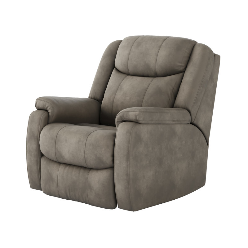 Fauteuil inclinable mural en cuir véritable Hercules, Gris