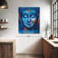 «Smudged Blue Buddha Face», reproduction sur toile-624054130