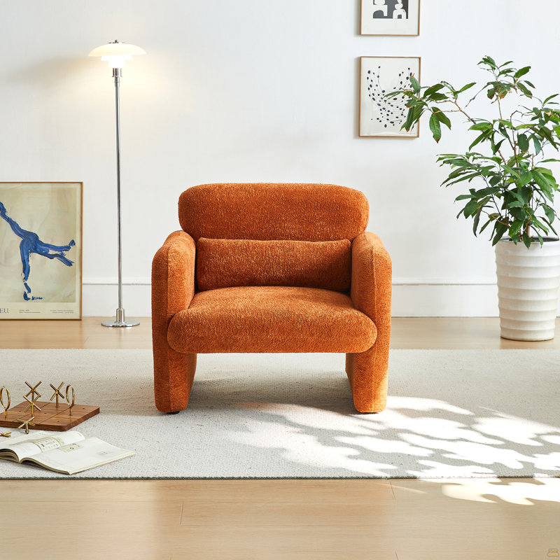 Fauteuil 34 "Boucle Cloud, Orange