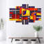 Colorful Abstraction - 5 Piece No Frame Print on Canvas-1540814167