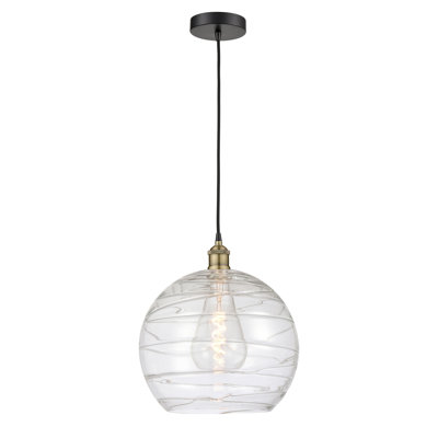 Luminaire suspendu en forme de globe à 1 lumière Mullins