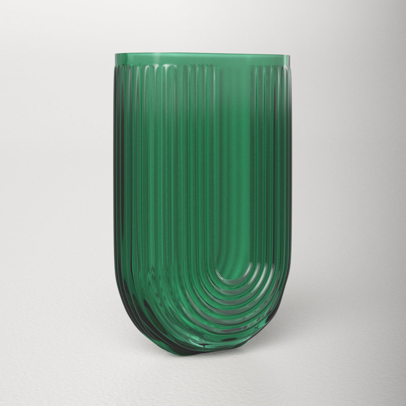 Atla Glass Table Vase, 7.5" H x 5" W x 2.5" D