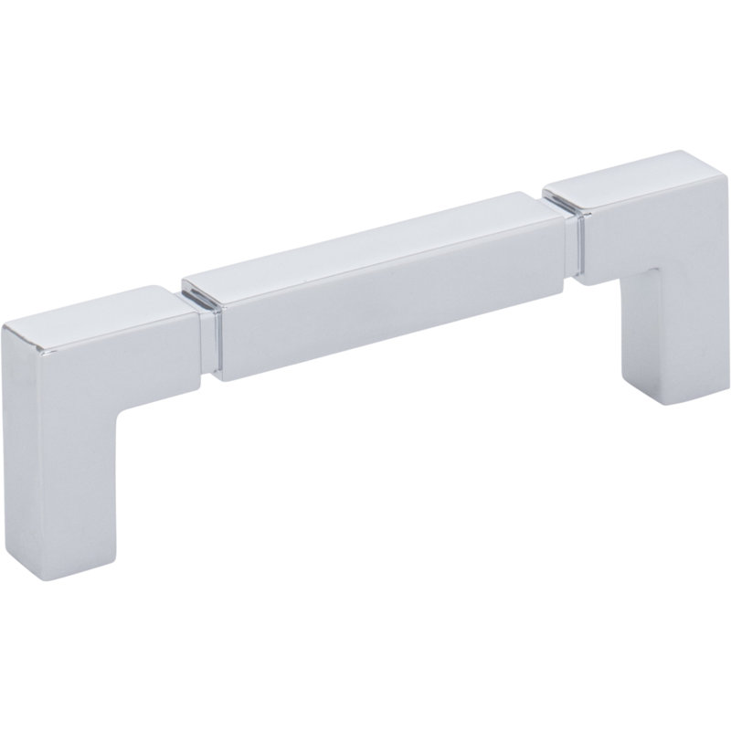 Langston Bar Pull, Polished Chrome, 3 3/4" Center To Center