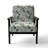 Minimalist Flora Tropical Pattern - Upholstered Coastal Arm Chair, Green Accent Chair-1501630557
