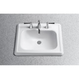 Promenade® Vitreous China Rectangular Drop-in Bathroom Sink with Overflow