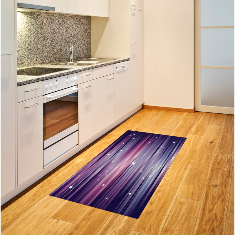 Beam Eggplant High Density Long Fiber Poly Threads Decorative Area Rug Carpet, Rectangle 2'7" x 5'