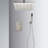 Ceiling Mounted Shower In Brushed Nickel With 10" Head And Handheld - Natural Rainfall, Self-cleaning Nozzle, Meets American Standard Pipe Installation Specifications, Wall Containing Mimics