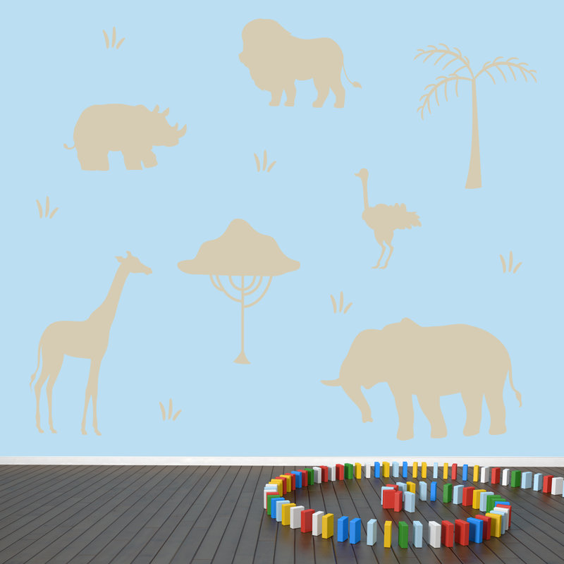 Adhésif décoratif safari africain, Beige