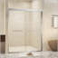 Porte de douche double 44-48 x 72 - Finition nickel brossé